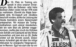 Oswald Walter - Endurance-WM-Stockerl - Reitwagen 1987/8